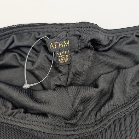 AFRM Women's Tummy Control High Waist Mesh Bikini Bottoms Black Size XS - Picture 3 of 6
